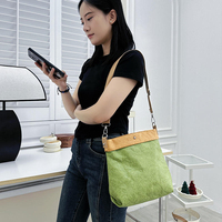 Sac à bandoulière pliable innovant en papier DuPont, fermeture magnétique portable, sac de shopping léger et créatif