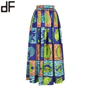 Abiti e Gonne Africane alla Moda per Donna, Gonna Lunga Plissettata Elasticizzata, Gonna Dashiki Africana Stampata per Adulti <span class=keywords><strong>DF</strong></span> - Product Image 3