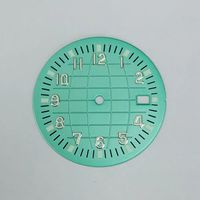 Esfera de Reloj de Metal de Alta Calidad de 32 mm con Patrón de Granada y Letras, Movimiento NH35/36/4R/7S, Accesorios para Relojes