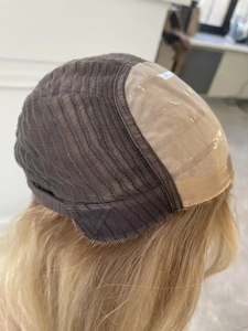 Perruque en soie 5x5 couleur blonde sans colle avec ligne de silicone Super naturel vierge <span class=keywords><strong>russe</strong></span> cuticule cheveux alignés perruques en soie pour les Juifs - Product Image 5