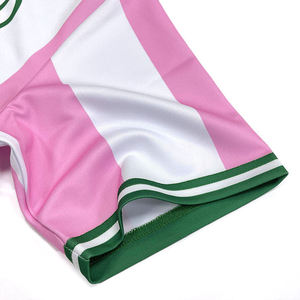 Người Đàn Ông Của Retro Sọc Bóng Đá Jersey Chất Lượng Cao 100% Polyester Khô Phù Hợp Đào Tạo Áo Thun Cao Cổ Thăng Hoa In Ấn Ướt Nhìn - Product Image 3