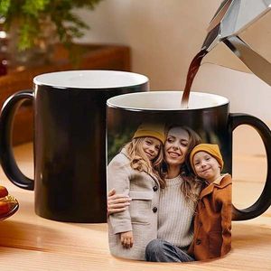 Foto de taza de regalo mágica personalizada transparente. Taza de cerámica de porcelana, microondas, Apto <span class=keywords><strong>para</strong></span> lavavajillas, diseño moderno. <span class=keywords><strong>para</strong></span> hombres amigos - Product Image 2