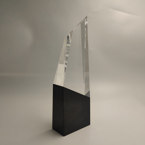 Vente directe d'usine, base <span class=keywords><strong>en</strong></span> marbre, trophée <span class=keywords><strong>en</strong></span> cristal K9 personnalisé, cadeau d'entreprise pour la reconnaissance - Product Image 2