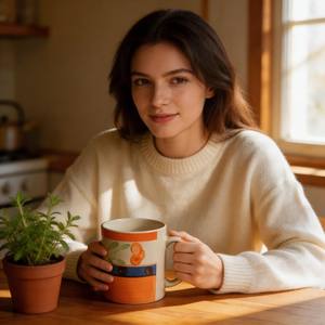 Taza <span class=keywords><strong>de</strong></span> Cerámica <span class=keywords><strong>de</strong></span> <span class=keywords><strong>Gres</strong></span> <span class=keywords><strong>de</strong></span> 11oz - Tazas <span class=keywords><strong>de</strong></span> Café y Té con Diseño Floral Recto al por Mayor, Nuevo Producto, Marca HARVIT, Origen Henan - Product Image 4