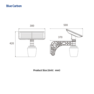 Iluminación LED <span class=keywords><strong>Solar</strong></span> para Jardín y Calle, 6500K 4000K, Azul Carbón, Resistente al Agua, 450lm, Iluminación <span class=keywords><strong>Solar</strong></span> para Paisajes - Product Image 4