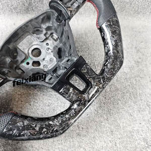 FEIXIANG Volkswagen Volant <span class=keywords><strong>de</strong></span> <span class=keywords><strong>course</strong></span> sport en fibre <span class=keywords><strong>de</strong></span> carbone et cuir carbone forgé, modification pour CC/Magotan/Tiguan/Passat - Product Image 5