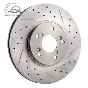 Disques de frein arrière ventilés, percés et rainurés pour Mercedes-Benz AMG, 360 mm, formule haute teneur en carbone, antichoc et antirouille - Product Image 1