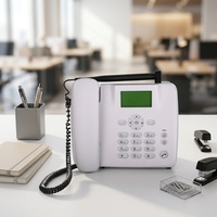 Téléphone fixe sans fil GSM pour la maison et le bureau, téléphone fixe pour personnes âgées avec radio FM, cartes SIM et câbles pour une utilisation à domicile