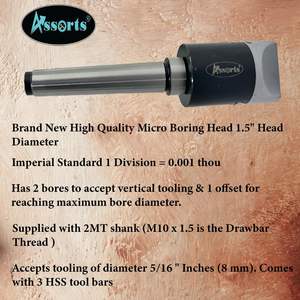 Tête de perçage de précision 40 mm, queue MT2 avec outils en carbure, finition non revêtue Vnmg160408, applicable à l'usinage des métaux - Product Image 6