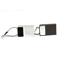 Mini clé USB en métal avec chaîne à perles, porte-clés, clé USB 2.0, logo personnalisé gravé au laser, clé USB portable