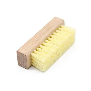 Factory Wholesale 500Pcs Custom Logo Wooden Handle PP Wire Shoes Polish Brush Sneaker Shoe Cleaning Brush
