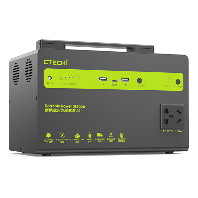 Custom Mini Portable Solar Generator Power Station with 100W Foldable Solar Panel 300W Portable Outdoor Camping Solar System Kit