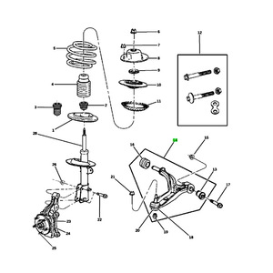 Brazo de control para suspensión delantera MacPherson de Town County 4743835AB 4743834AB - Product Image 4