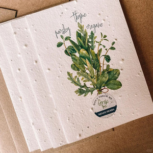 Able Plant Flower Seed Paper with Custom Print <strong>Plantable</strong> Seed Paper <strong>Card</strong> Invitation Thank You Greetings <strong>Cards</strong> for Small Business - Product Image 2
