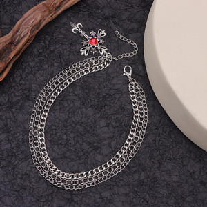 จี้รูปไขว้ประดับรองเท้า ทำจากโลหะผสม สำหรับผู้หญิง ตกแต่งรองเท้าบูท สไตล์ฮิปฮอป เครื่องประดับแฟชั่น - Product Image 6