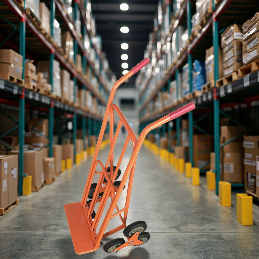HT4026 Foldable Heavy Duty Stair Climbing Hand Truck 150kg Load Capacity with 6 Inch Solid Rubber Wheel