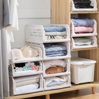 Armoires personnalisées en vente directe d'usine, organisateur de vêtements pour chambre à coucher, boîte de rangement pliable et empilable pour armoire