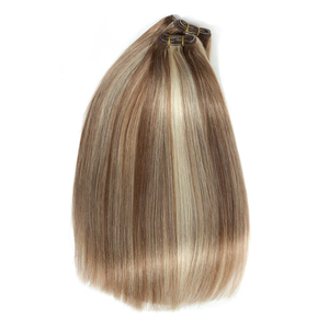 Extensiones de Cabello Humano Virgen Ruso Remy de Alta Calidad, Liso, de 24 Pulgadas, con Trama Cosida a Máquina, 100% Cabello Humano, 100 Gramos, Color Rubio - Product Image 2