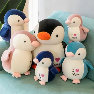 На заказ я люблю слова вышитые милые плюшевые игрушки пингвин Оптовая продажа животных пингвинов плюшевые Pinguin peludo