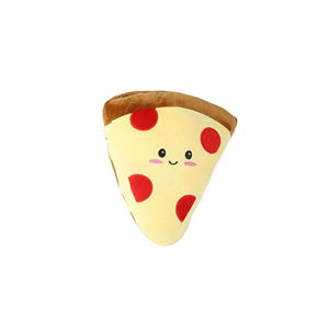 Cuscino e Comfort per Divano in Peluche a Forma di Pizza da 10 Pollici, Giallo, con Stampa Digitale Moderna # NYFY-1219 MOQ 100 - Product Image 1