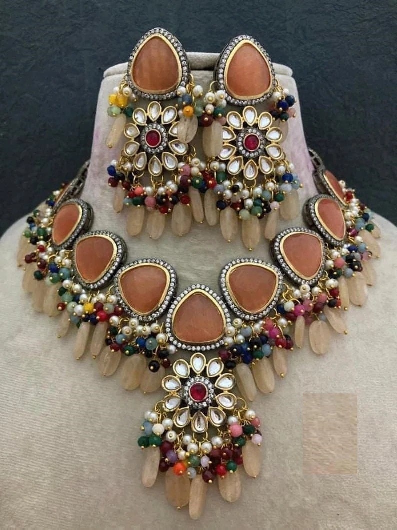 necklace set rajasthani kundan