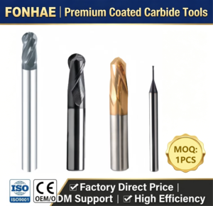 Fresa de extremo esférico rentable para torno CNC, personalizable OEM para acero/SUS/aluminio, diseño antivibración que suprime las vibraciones - Product Image 2