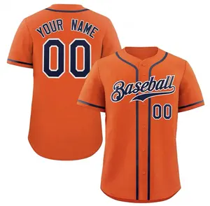 Uniforms Set Custom For Women College Youth High Quality Adults American Orange Best Blue Men Sublimated Baseball Uniform