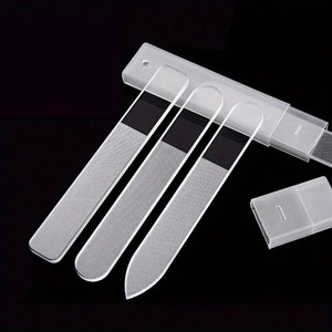 Lime à <span class=keywords><strong>ongles</strong></span> en verre de voyage Double face coupe des <span class=keywords><strong>ongles</strong></span> bande de frottement limes à <span class=keywords><strong>ongles</strong></span> en verre nano - Product Image 1