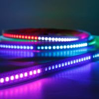 Tira de LED RGB WS2815 de Alta Densidad de 144 LED/m, 12V, Efecto de Persecución Individual Programable, Flexible, USB, IP20-67