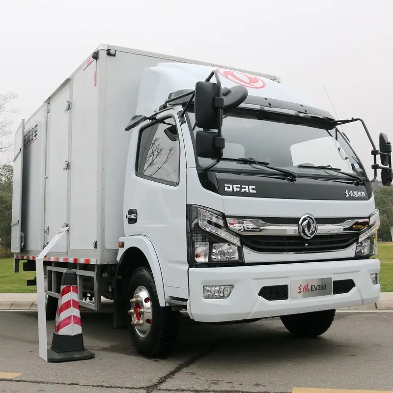 Used Trucks Dongfeng Electric Ev350 4.5t 4.13m Single Row Pure Electric Box Light Truck Electric Cargo Truck For Rent