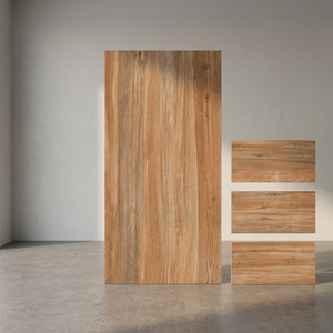 Azulejos de Porcelana Fuma con Textura de Piedra Gris, 60x120cm, Acabado Brillante para Paredes y Pisos Contemporáneos - Product Image 4