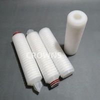 Elemento Filtrante Plegado Microporoso de Polipropileno de 30 Pulgadas, Código Sanitario 7, Cartucho Nominal de 0.1um para Cervecería/Vino/Cerveza