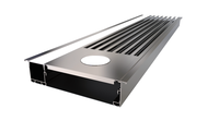 Système de rail de plafond en aluminium avec fente pour éclairage simple, aérateur CVC, tête d'incendie et détecteur de fumée