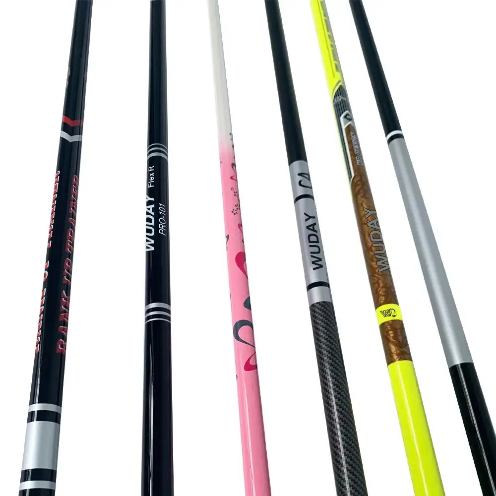 Benutzer definierte Logo gedruckt Graphit Golf Shaft für Fahrer Holz 0,335 Tip Golf Club Carbon Shafts