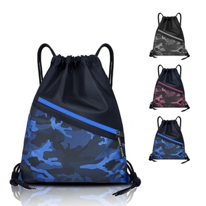 Custom Logo 210D Nylon Polyester <b>Drawstring</b> <b>Backpack</b> Promotional Sports Gym Travel Gym Bag with <b>Drawstring</b> Gift Bag for Shopping - Product Image 1