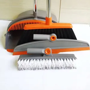 Magic Broom Duspan Combo Telescopic Long Handle Folding Windproof Broom And Dustpan Set Dust Broom With Brush Scrubber Squeegee