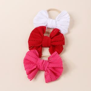 Ensemble de bandeaux à œillets et nœuds en nylon élastique pour enfants, accessoires de coiffure pour la plage - Product Image 6