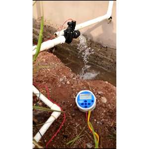 Válvula Solenoide para Riego Inteligente, Rosca de 40 mm, Cuerpo de Plástico Negro, Sistema de Control de Agua por Goteo, Uso en Exteriores - Product Image 1