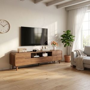 Moderno y Lujoso Soporte de <span class=keywords><strong>TV</strong></span> Plegable de Madera con Cajones, Ajustable, para Montar en la Pared, para Sala de Estar, Dormitorio, Comedor, Apartamento, Hotel, Hogar - Product Image 2