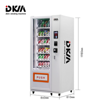 Distributeur Automatique DKM Personnalisé Combo Boissons Canettes Bouteilles et Snacks Machine Distributrice 2024