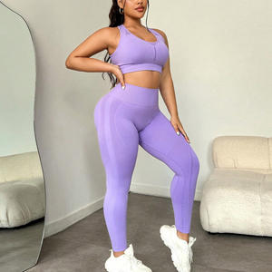 กางเกงรัดรูปเล่นกีฬาโยคะสีพื้นแห้งเร็วสำหรับผู้หญิงขนาดใหญ่พิเศษลดล้างสต๊อกโดยไม่มีการแลกเปลี่ยนกลับ - Product Image 2