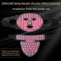 Masque facial LED portable en silicone à lumière rouge pour les utilisateurs d'ordinateurs – Kit de soin visage et cou en gros