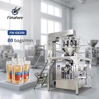 Machine d'emballage Doypack intégrée Finalwe pour sachets à aspiration automatique avec bec verseur pour liquides (ketchup)