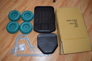 軽量スタッカブルリムーバブルプラスチックガーデンシートカートホイールローリングワークシートガーデンスツールカート4輪付き - Product Image 5