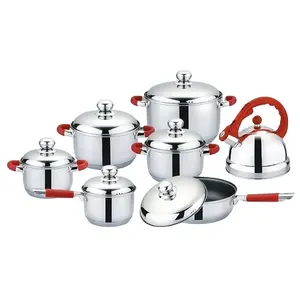 Popular 13 Pcs Stainless Steel Cooking Ware Set Well Equipped Kitchen Cookware