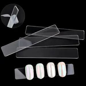 10Pcs/Set Nail Art Board Display Clear Bar Tips Holder Acrylic Chart Manicure Tools Practice False Stick UV Gel Polish DIY Salon