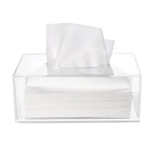 Groothandel Transparant Clear Custom Acryl Facial Toiletpapier Tissue Box Cover Holder In Familie Hotel Restaurant Tissue Case