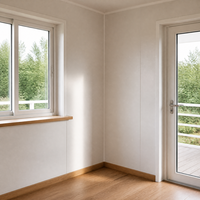 Maison mobile préfabriquée à deux étages avec balcon et escalier pour usage résidentiel