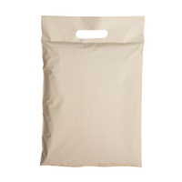 Sacs personnalisés OEM en polyéthylène recyclable, mat, beige, imperméables, épaisseur 0,06 mm, pour chaussures, chaussettes en fourrure, vêtements, avec fermeture auto-adhésive