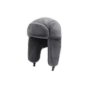 หมวกบอมเบอร์สำหรับผู้ชายผู้หญิง, หมวกหิมะแบบหนามีที่ปิดหูหมวกมีโลโก้ - Product Image 6